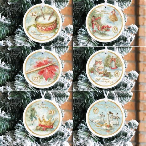 Full Set Of All 12 Days Of Christmas Ornaments Etsy