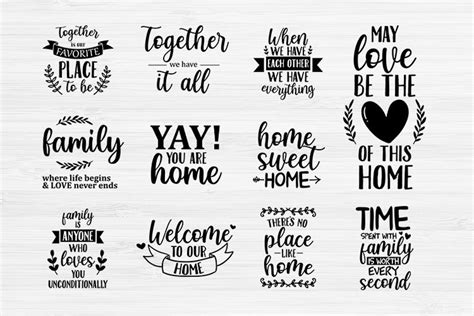 Family Svg Bundle, Family Quotes, Quotes Svg Bundle, Family Home Svg ...