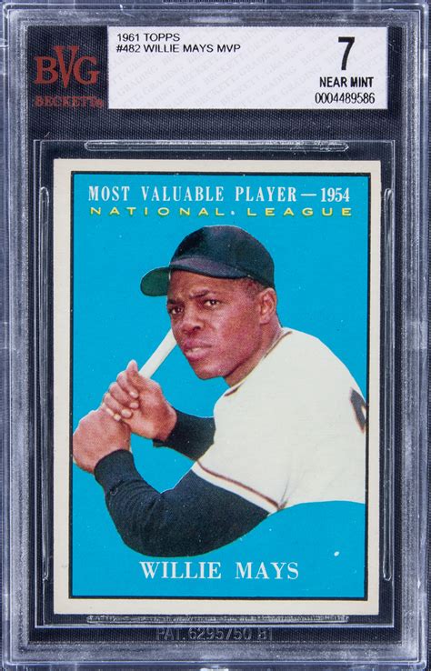 Lot Detail 1961 Topps MVP 482 Willie Mays BVG NM 7