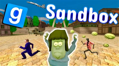 Gmod Sandbox Funny Moments Nextbots Melons Manhunt Youtube