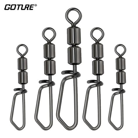 Goture Pcs Lot Fishing Swivels High Speed Double Rolling Swivels