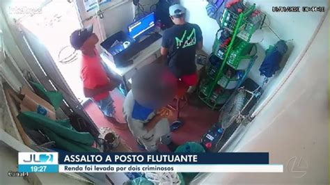 Vídeo mostra assalto a posto de combustível flutuante em Belém Pará G1