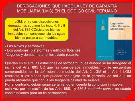 Artículos del código civil peruano derogados por la la ley de garantía