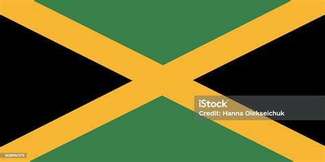 Jamaica Flag Official Colors And Proportions National Jamaica Flag ...