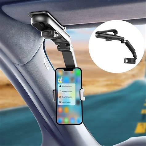 Sun Visor Phone Holder For Car Multifunctional Rotating Sun Visor