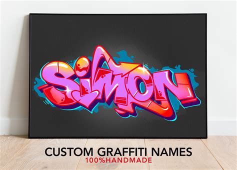 Custom Graffiti Name Print Art Gift Idea Etsy