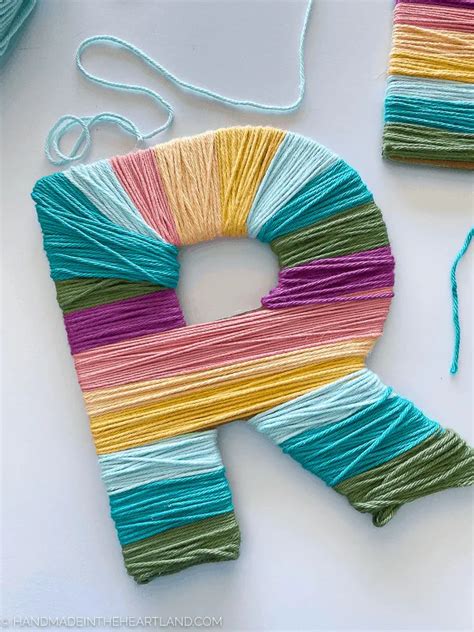 Cricut Chipboard Yarn Wrapped Letters Handmade In The Heartland