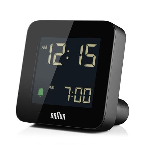 BC09 Braun digital alarm clock - black – Braun Clocks - US