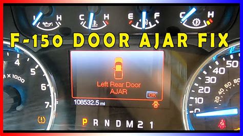 How To Fix The F 150 Door Ajar Message Youtube