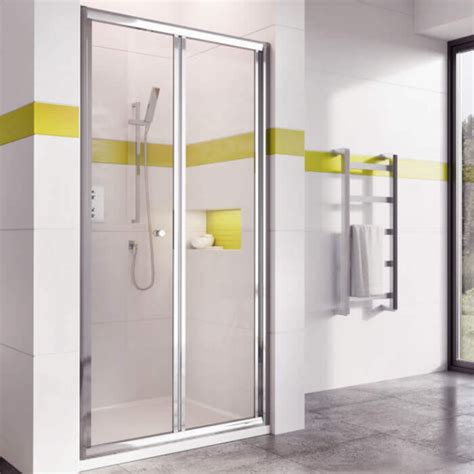 In6 Bi Fold Shower Door In Chrome 900mm Wide Cubicle