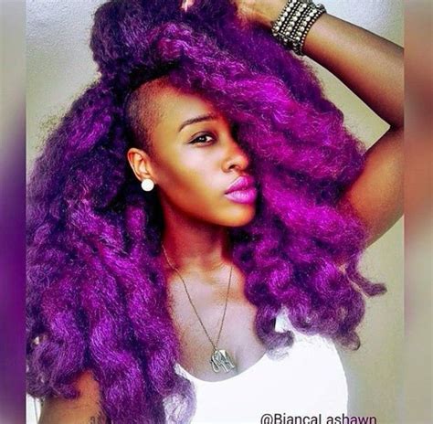 Purple Crochet Braids Natural Hair Styles Purple Ombre Hair Purple Hair