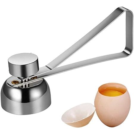 Soft Hard Boiled Egg Cracker Topper Stainless Steel Shell Separator