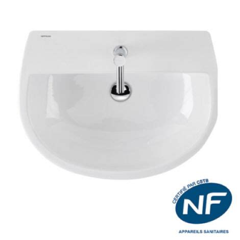 Lavabo 60cm mural céramique traditionnelle Gamme PRO SANINDUSA NF Easy