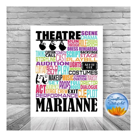 Musical Theater Poster Theatre Poster Gift for Actress Gift - Etsy