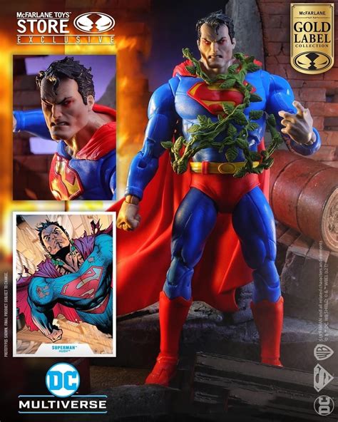 Hush Superman W Angry Laser Eyes Gold Label DC Multiverse McFarlane Toy