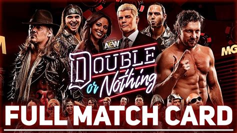 Aew Double Or Nothing Match Card Template