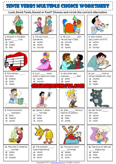 Sense Verbs Esl Worksheets