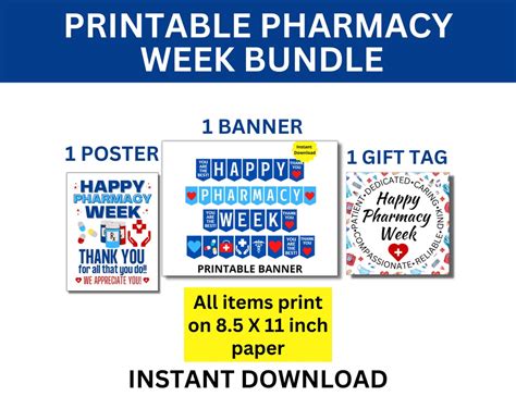 Pharmacy Week Printable Bundle, Happy Pharmacy Week Bundle, Pharmacist ...