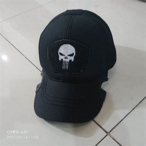 Topi Tactical Punisher Model Coak Black Lazada Indonesia