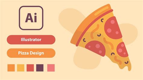 How To Design A Pizza Slice Adobe Illustrator Speed Art Youtube