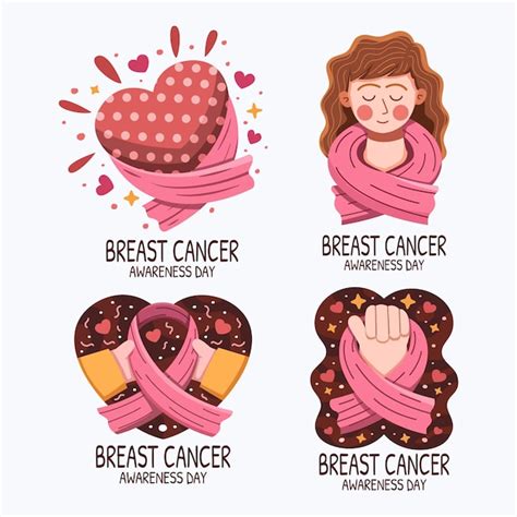 Breast Cancer Awareness Set Vectors And Illustrations For Free Download