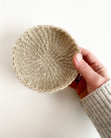 Beginner Basket Weaving Kit Twined Linen Dish