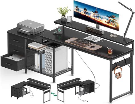 Amazon Aodk Inch L Shaped Computer Desk With Power Outlets