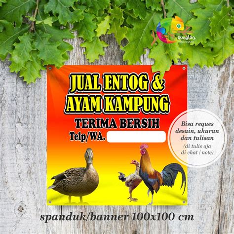 Jual Spanduk Banner Jual Ayam And Bebek Indonesiashopee Indonesia