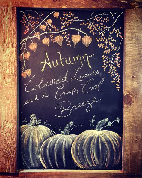 Autumn Chalkboard Fall Chalkboard Art Chalkboard Drawings