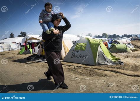 Sirian Refugees Blocked In Idomeni Editorial Photography Image Of