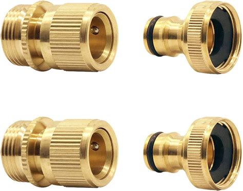 Hydrogarden Pieces Garden Hose Quick Connector Brass Quick Hose End