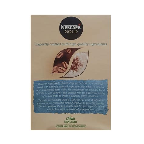 Nescafe Gold Cappuccino Decaf Unsweetened Instant Coffee 120 Gram 15