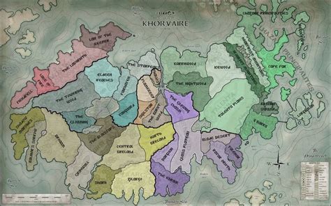 Eberron Khorvaire As A Risk Map Mappe Illustrazione Fantasy