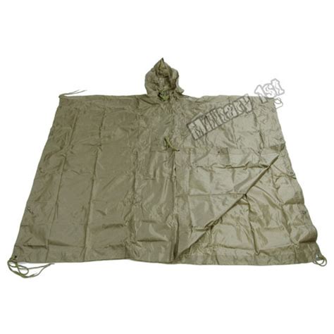 Us Army Style Waterproof Ripstop Hooded Poncho Camping Festival Basha