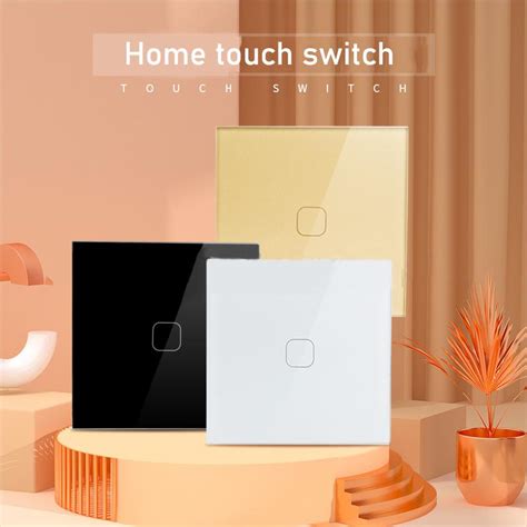 Buy Touch Switch Eu Standard 220v Waterproof Scratch Resistant Crystal Glass Panel 1 Way 123