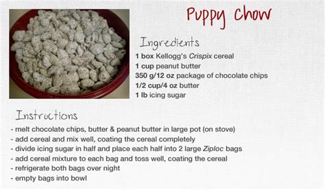 'Puppy Chow' Recipe by xoRoshani on DeviantArt