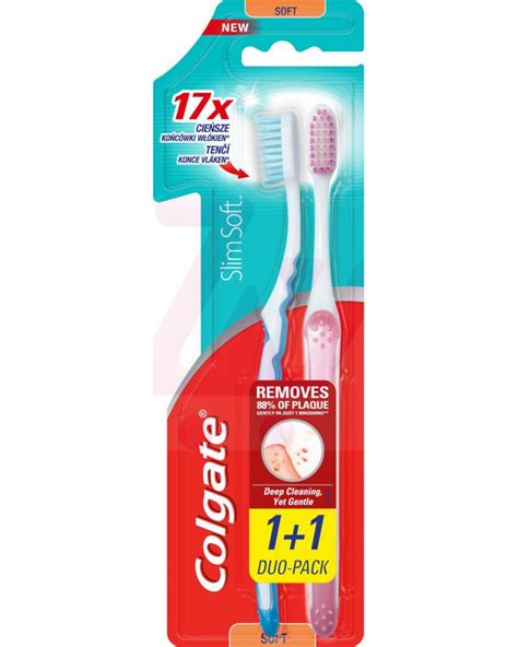 COLGATE SLIM SOFT SZCZOTECZKA DO ZĘBÓW MIĘKKA SOFT 2 SZTUKI