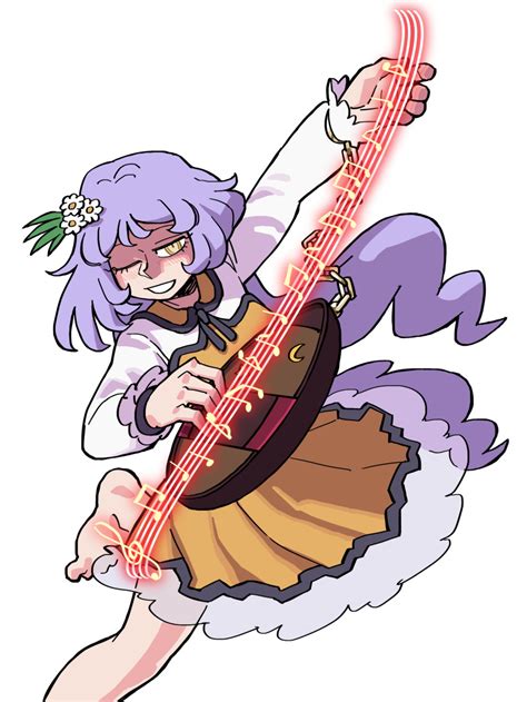 Safebooru 1girl Absurdres Barefoot Beamed Eighth Notes Biwa Lute