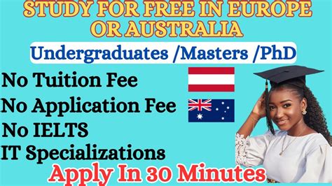 Study For Free In Australia Or Austria No Agents No Tuition Fees Full