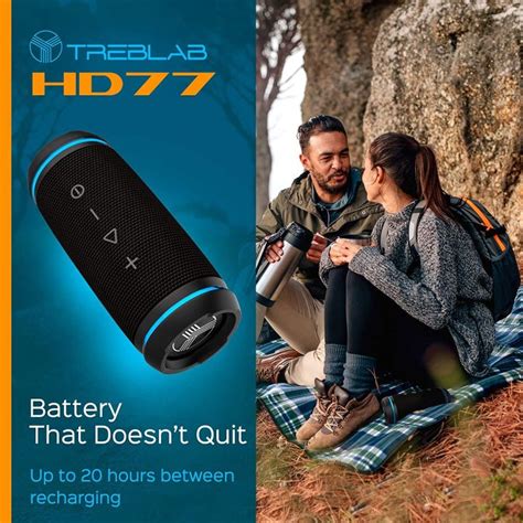 TREBLAB HD77 Ultra Premium Bluetooth Speaker Loud 360 HD Surround