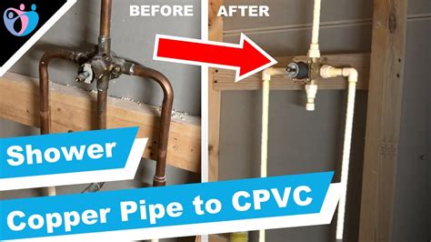 How To Replace Copper Pipe With Cpvc Pipe In A Shower Youtube