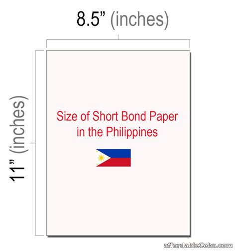 Long Bond Paper Size In Inches Philippines