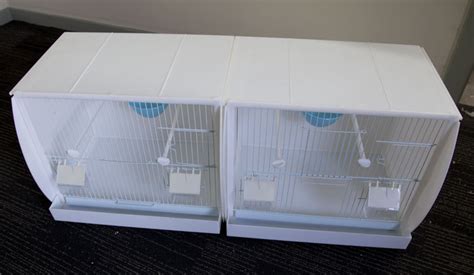 Set Of 2 Stackable Canary Finch Breeding Bird Cage With Nest Pan