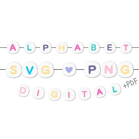 Friendship Bead Bracelet Svg Alphabet Bead Doodle Letters Doodle