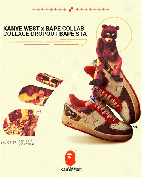Bape X Kanye West Collab Poster By Guilhxrmx