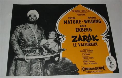 Zarak Le Valeux Synosis Poster Victor Mature Anita Ekberg