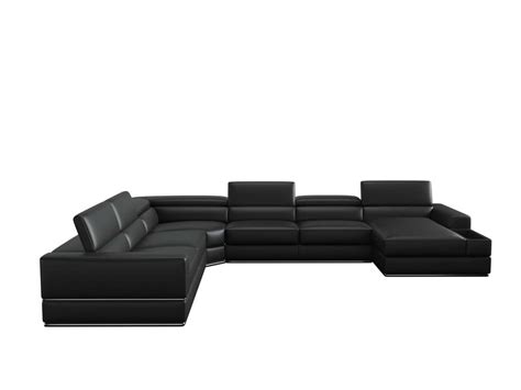 Divani Casa B Black And White Bonded Leather Sectional Sofa Baci