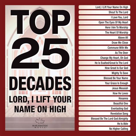 Top 25 Decades Lord I Lift Your Name On High Album By Maranatha