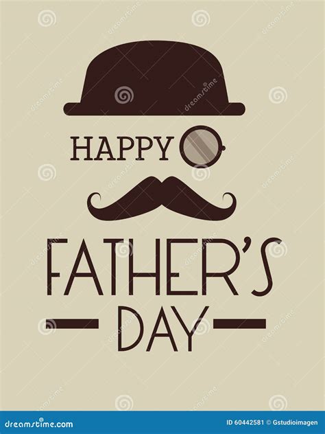 Happy Fathers Day Card Design Stock Vector Illustration Of Colorful