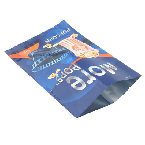 G Custom Size Food Grade Back Sealing Popcorn Packaging Laminated